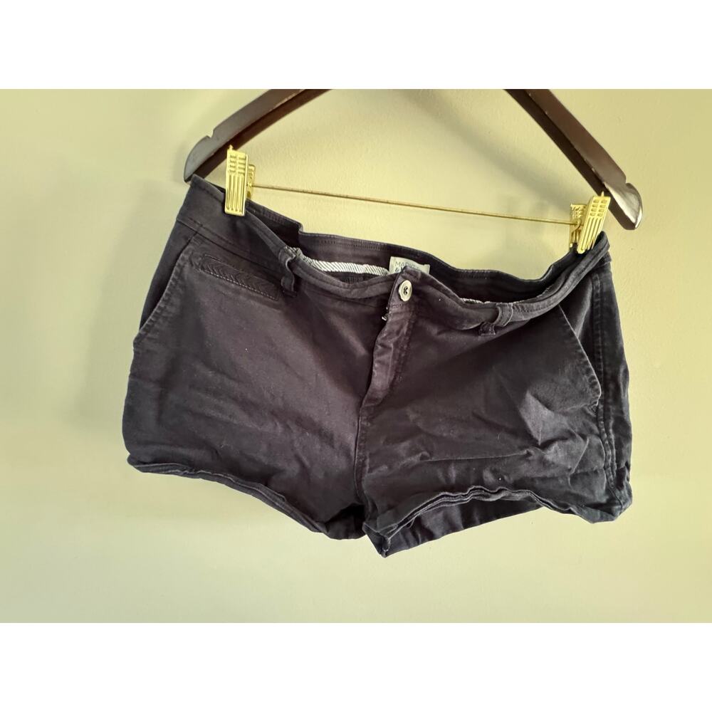 Market & Spruce Women’s Black Cuffed Chino Shorts Stretch Casual Size 12